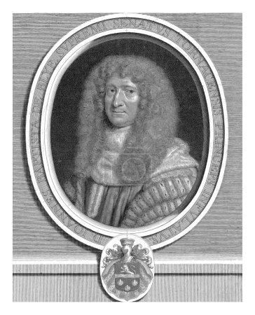 Téléchargez les photos : Portrait de Jean-Baptiste de Blye, Gérard Edelinck, d'après Ghislain François Ladam, 1652-1707 Portrait de Jean-Baptiste de Blye, premier président du Parlement de Tournay. - en image libre de droit
