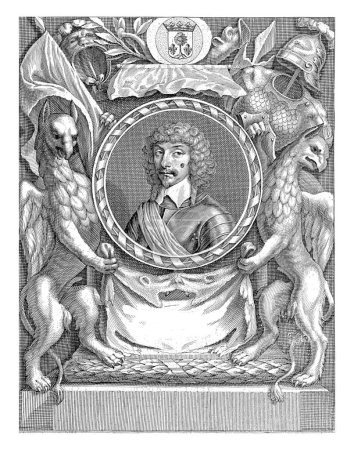Téléchargez les photos : Portrait de Jean Baptiste Budes, comte de Guébriant, Johannes Valdor (II), 1649, gravé vintage. - en image libre de droit
