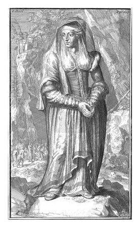 Photo for Portrait of Hildegard, Romeyn de Hooghe, 1701 Portrait of Hildegard from a series of portraits in Historie der Kerken en Heretics from the Beginning of the New Testament. - Royalty Free Image