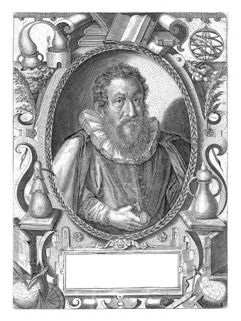 Photo for Portrait of the Venetian Astrologer Thomas de Thomasi, Dominicus Custos, c. 1600 - c. 1650, vintage engraved. - Royalty Free Image