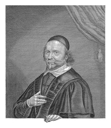 Téléchargez les photos : Portrait de Godefroid Hotton, Abraham J. Conradus, d'après Hendrik Meerman, 1651 Buste de Godefroid Hotton, ministre à l'église wallonne d'Amsterdam. - en image libre de droit