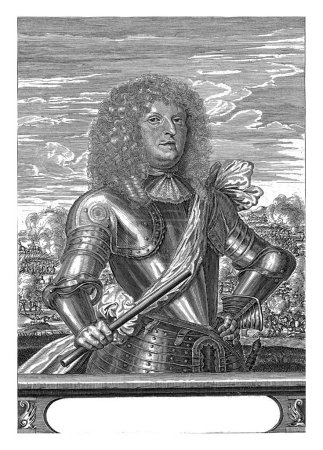 Téléchargez les photos : Portrait de Frédéric IV de Baden, Christian Hagen, v. 1663 - 1695 Portrait à droite de Frédéric de Baden, vêtu d'une armure sur une ceinture. - en image libre de droit