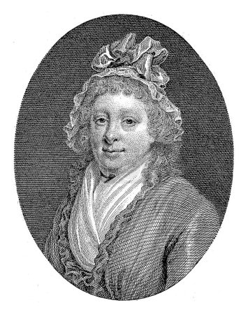 Foto de Retrato de Anna Maria Hogguer-Ebeling, Reinier Vinkeles (I), después de Charles Howard Hodges, 1751 - 1816 Retrato del artista y coleccionista de arte Anna Maria Hogguer-Ebeling. - Imagen libre de derechos
