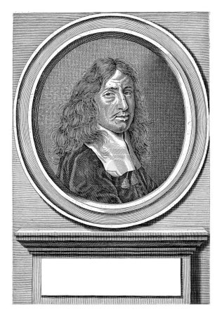 Foto de Retrato de Thomas Bartolino a la edad de 61 años, Gonsales Appelmans (atribuido a), después de Henrich Dittmers, c. 1670 - c. 1680 Página de un libro. - Imagen libre de derechos