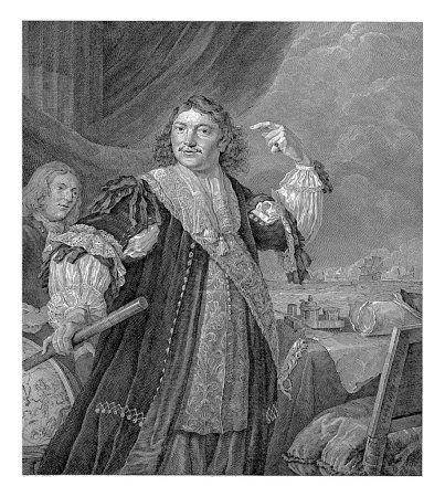 Foto de Retrato del oficial naval Aert Jansz. van Nes, Johannes Christiaan Bendorp, después de Abraham Teerlink, después de Bartolomé van der Helst, 1805. - Imagen libre de derechos