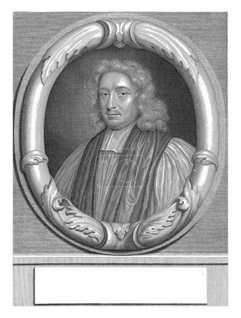 Téléchargez les photos : Portrait de John Wilkins, évêque de Chester, Abraham Bloteling, d'après Mary Beale, 1672-1678 - en image libre de droit