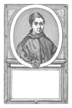 Téléchargez les photos : Portrait de Jacob Bassolini, 35ème Ministre Général de l'Ordre Franciscain, Antonio Luciani (attribué à), 1710-1738, gravé vintage. - en image libre de droit