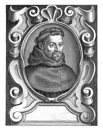 Téléchargez les photos : Portrait de l'Augustin Aloysius de Leon, Cornelis Galle (I), d'après Jacques Franckaert (I), 1636, gravé à l'ancienne. - en image libre de droit