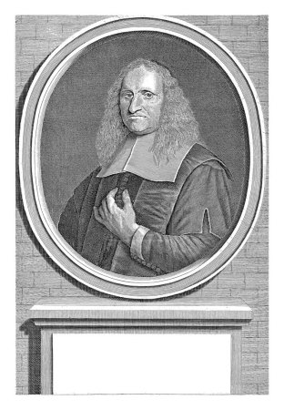 Photo for Portrait of Johannes Cocceius, anonymous, after Anthonie Palamedesz., 1670 - 1726 Portrait of the theologian Johannes Cocceius in an oval frame. - Royalty Free Image