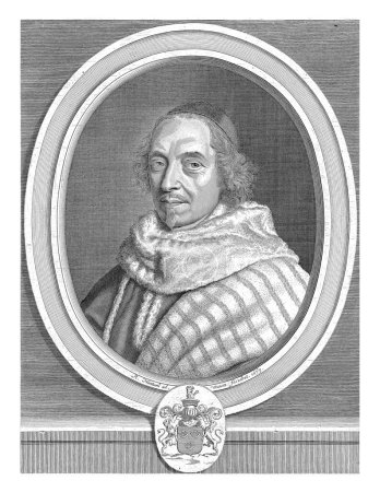 Téléchargez les photos : Portrait de François-Théodore de Nesmond, Robert Nanteuil, 1653 Portrait de François-Théodore de Nesmond, dans un manteau garni de fourrure. - en image libre de droit
