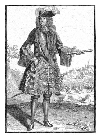 Téléchargez les photos : Portrait du maréchal François de Neufville, duc de Villeroy, Pieter van den Berge (peut-être), d'après inconnu, 1695 - 1737 Portrait du maréchal François de Neufville. - en image libre de droit