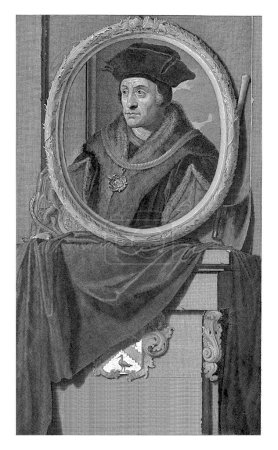 Foto de Retrato de Thomas More, Pieter van Gunst, después de Adriaen van der Werff, c. 1669 - 1731 Thomas More, humanista y Lord Canciller de Inglaterra durante el reinado de Enrique VIII. - Imagen libre de derechos