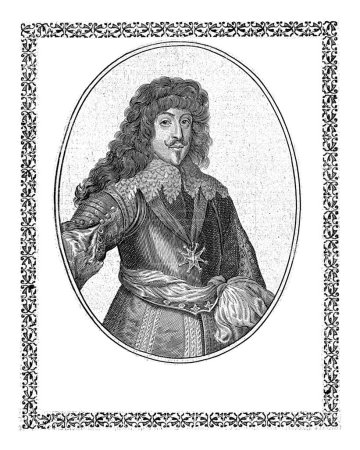 Photo for Portrait of Gaston Jean-Baptiste, Duke of Orleans, Cornelis Danckerts (I), 1613 - 1656 Portrait of Gaston Jean-Baptiste, Duke of Orleans, in oval. - Royalty Free Image