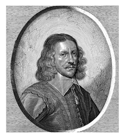 Téléchargez les photos : Portrait de Barthold van Gent, seigneur de Meynerswijck, Pieter Holsteyn (II), en 1648 ou après 1664 Buste à droite de Barthold van Gent, seigneur de Meynerswijck dans un ovale. - en image libre de droit