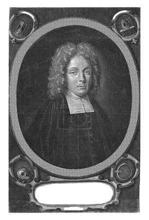 Foto de Retrato de Conradus Mel, Jacob Gole, 1703 - 1724 Retrato busto del pastor y teólogo Conradus Mel a la edad de 37 años. - Imagen libre de derechos