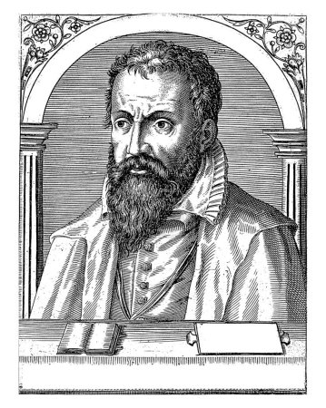 Photo for Portrait of Janos Zsamboky, Robert Boissard, 1597 - 1599, vintage engraved. - Royalty Free Image