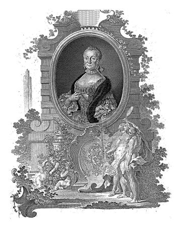 Photo for Portrait of Catherine the Great, Johann Esaias Nilson, 1731 - 1788, vintage engraved. - Royalty Free Image