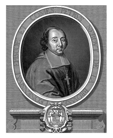Téléchargez les photos : Portret van Pierre Nebout de la Brousse, Pierre Landry, d'après Pigeon, 1614, gravé à l'ancienne. - en image libre de droit