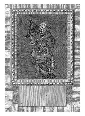 Téléchargez les photos : Portrait de Frédéric le Grand, Johann Esaias Nilson, 1740-1788, gravé vintage. - en image libre de droit
