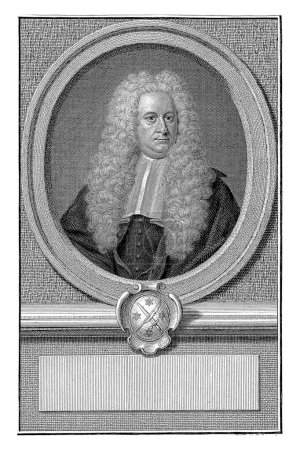 Photo for Portrait of Cornelis van Bynkershoek, Pieter Tanje, after Philip van Dijk, 1746 Portrait of Cornelis van Bynkershoek, President of the Supreme Council of Holland, Zeeland and Friesland. - Royalty Free Image