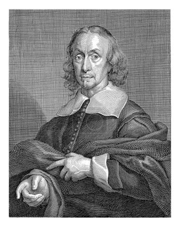 Téléchargez les photos : Portrait d'Adriaen de Bie, Lucas Vorsterman (II), d'après Pieter Meert, 1662 Portrait du peintre méridional néerlandais Adriaen de Bie. - en image libre de droit
