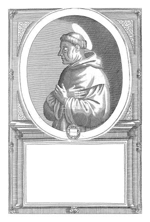Photo for Portrait of Giovanni da Parma, 6th Minister General of the Franciscan Order, Antonio Luciani (attributed to), 1710 - 1738, vintage engraved. - Royalty Free Image