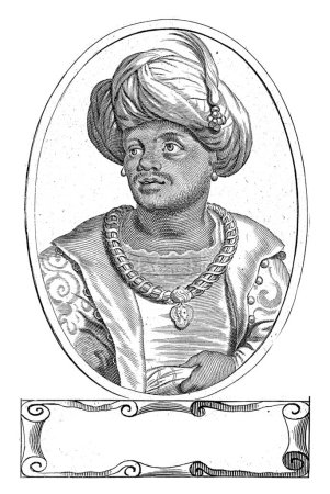 Photo for Portrait of a Moorish Monarch, Theodor Matham, 1615 - 1676 Portrait of the Moorish Prince Aben-Humeja. - Royalty Free Image