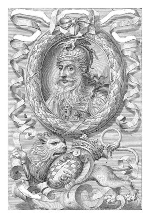 Photo for Portrait of Bernardus Desiderii, Joseph Greuter, after Charles Dauphin, c. 1650, vintage engraved. - Royalty Free Image