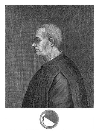 Photo for Portrait of Neri di Gino Capponi, Francesco Allegrini, after Giuseppe Zocchi, 1763 Portrait of Neri di Gino Capponi, profile to the left. - Royalty Free Image