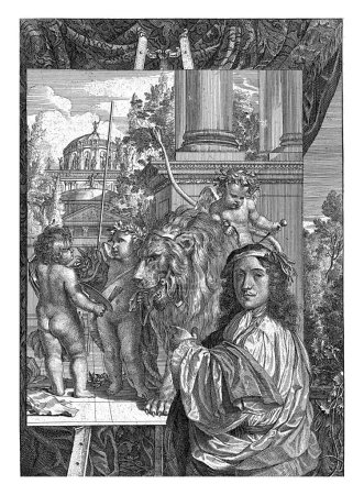 Photo for Portrait of Joseph Werner, Franz Ertinger, after Joseph Werner (II), 1662 - 1710 Half-length portrait of the painter Joseph Werner. - Royalty Free Image