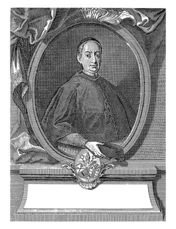 Téléchargez les photos : Portret van Eugen, comte impérial d'Inzaghi, Simon Thaddée Sondermayr, 1727 - 1751 - en image libre de droit
