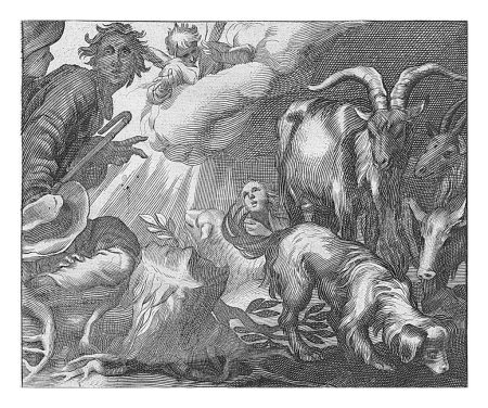 Foto de Anunciación a los pastores, Boetius Adamsz. Bolswert, después de Abraham Bloemaert, 1611 - 1661 - Imagen libre de derechos