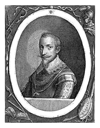Foto de Retrato de Ambrogio Spinola, Crispijn van de Passe, 1574 - 1637 Marqués de los Balbases. Llegó al sur de los Países Bajos en 1602 como comandante en jefe de las tropas españolas. - Imagen libre de derechos
