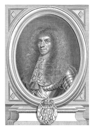 Photo for Portrait of Vincentio Rospigliosi, Albertus Clouwet, after P. Rouns, 1646 - 1679 Portrait in oval frame of Vincentio Rospigliosi, Knight of the Order of Malta. Bust to the left. - Royalty Free Image