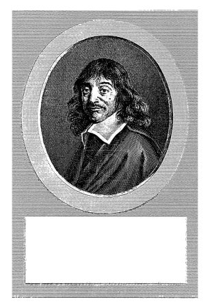 Téléchargez les photos : Portrait de René Descartes, Pierre Eugène Aubert, 1816-1831, gravé vintage. - en image libre de droit