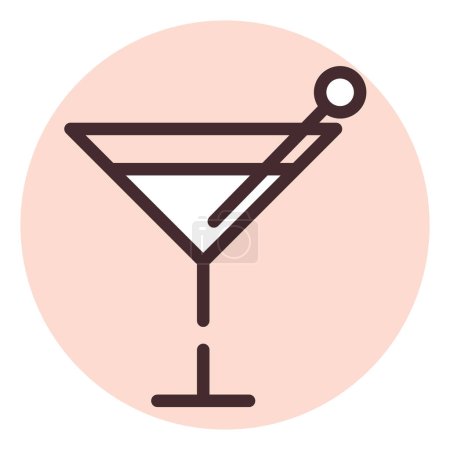 Ilustración de Alergia al alcohol, ilustración o icono, vector sobre fondo blanco. - Imagen libre de derechos