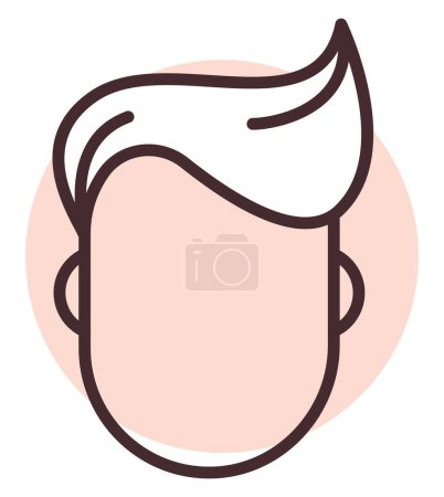 Téléchargez les illustrations : Traitement du corps homme cheveux, illustration ou icône, vecteur sur fond blanc. - en licence libre de droit