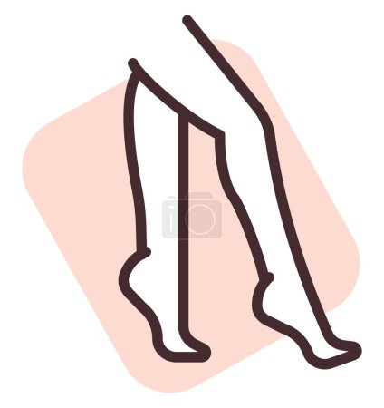 Ilustración de Tratamiento corporal pies, ilustración o icono, vector sobre fondo blanco. - Imagen libre de derechos