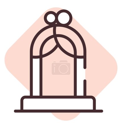 Illustration for Event altar, illustration or icon, vector on white background. - Royalty Free Image