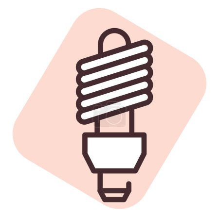 Illustration for Light LED lamp, illustration or icon, vector on white background. - Royalty Free Image