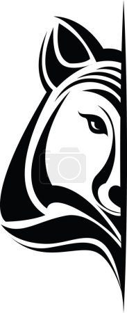 Illustration for Bear head tattoo, tattoo illustration, vector on a white background. - Royalty Free Image