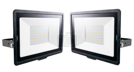 Photo for LED spotlight close-up isolated on white background. Led technologies. Diodes background. LED flashlight. - Royalty Free Image