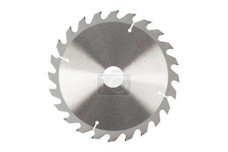 Photo for Circular saw blade tool isolated on white background. Metal circular power saw blade for wood isolated - Royalty Free Image