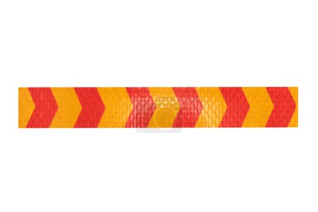 Reflective element. Self-adhesive tape with a reflector. Signal tape isolated on white background