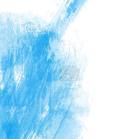 Photo for Abstract grunge background, vector EPS10. Abstract blue and white wallpaper. Blue backgrounds series. Vector without gradient with copy-space. High quality trace hand drawn brushes - Royalty Free Image