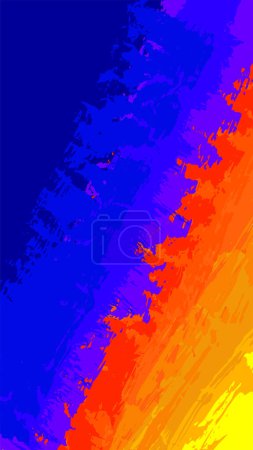 Photo for Abstract grunge background, vector EPS10. Multicolor abstract wallpaper. Vivid backgrounds series. Bright colours. Vector without gradient with copy-space. High quality traced brushes - Royalty Free Image