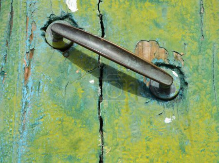 Photo for Closeup image of old door handle - Royalty Free Image