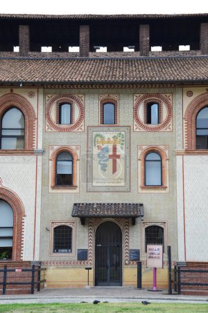Photo for A fragment of the facade of the Sforza Castle in Milan, Italy - Royalty Free Image