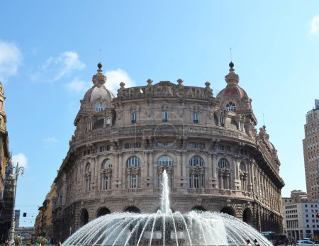 Photo for Fountain in the Genoa city center, Italy - Royalty Free Image