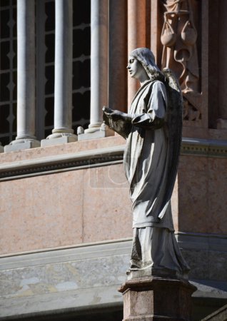 Photo for Statue near the Basilica of Santa Maria Maggiore in Citta Alta, Bergamo, Italy - Royalty Free Image